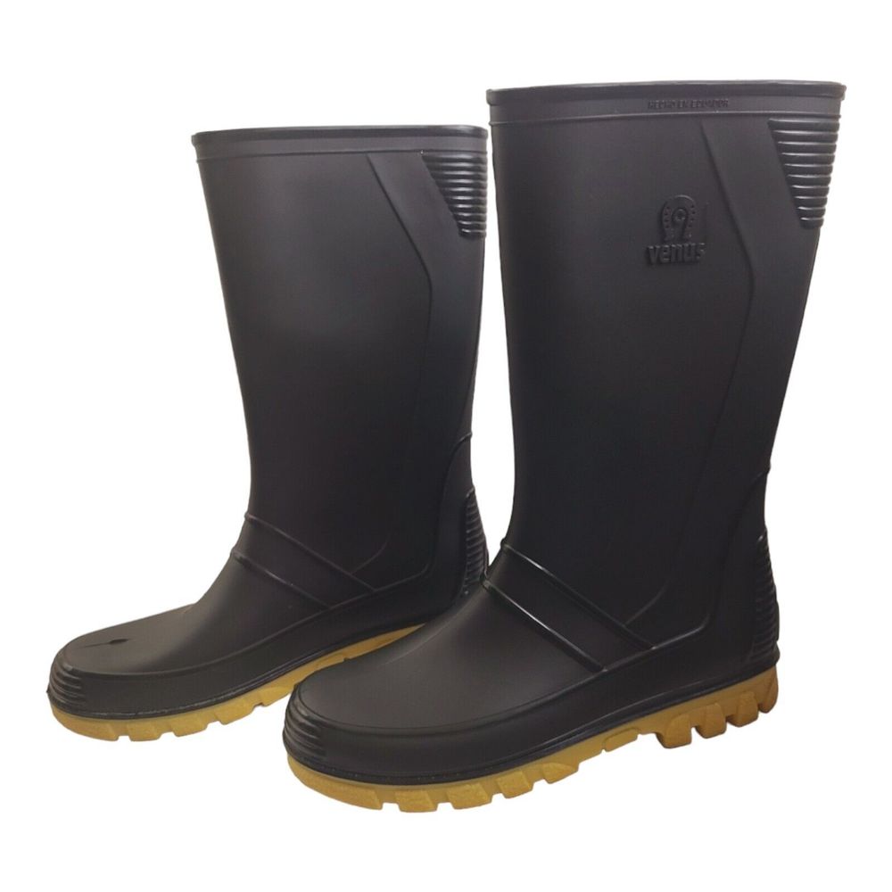 Venus Waterproof Ranch Boots Womens Size 38 US 7.5 Black Made In Ecuador